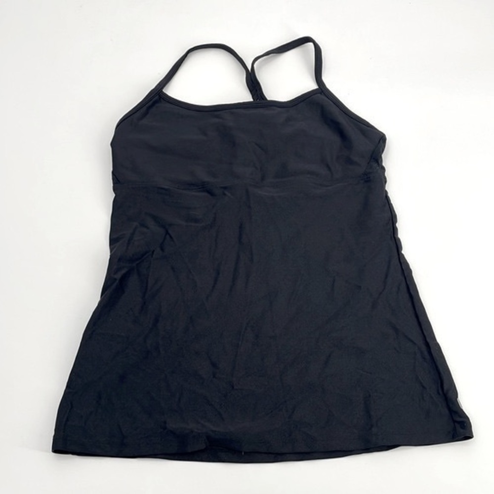 Like new Fabletics black spaghetti strap athletic tank top XS